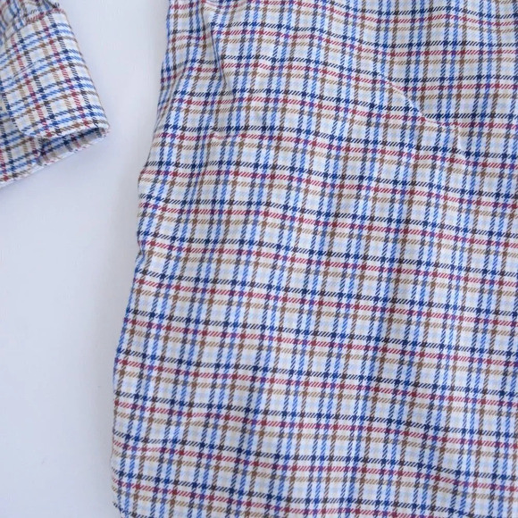 Vintage Peter Millar Multi-colour Checker 100% Cotton Button Up Shirt Size XL - Picture 7 of 14